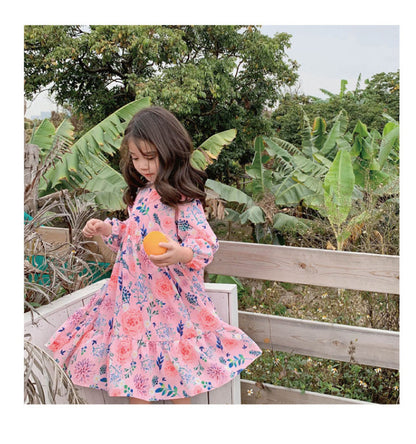 [507369] - Dress Fashion Anak Perempuan Import - Motif Flower