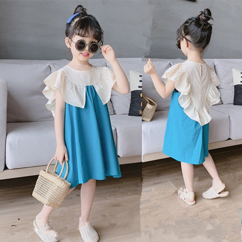 [507370]- Dress Fashion Anak Perempuan Import - Motif Wide Lace