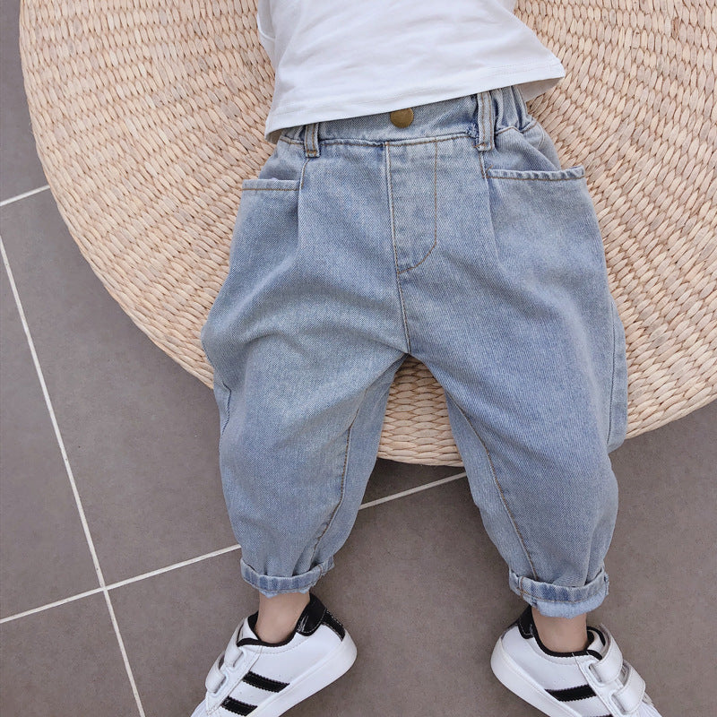[507400] - Celana Jeans Anak Perempuan Import - Motif Plain Jeans