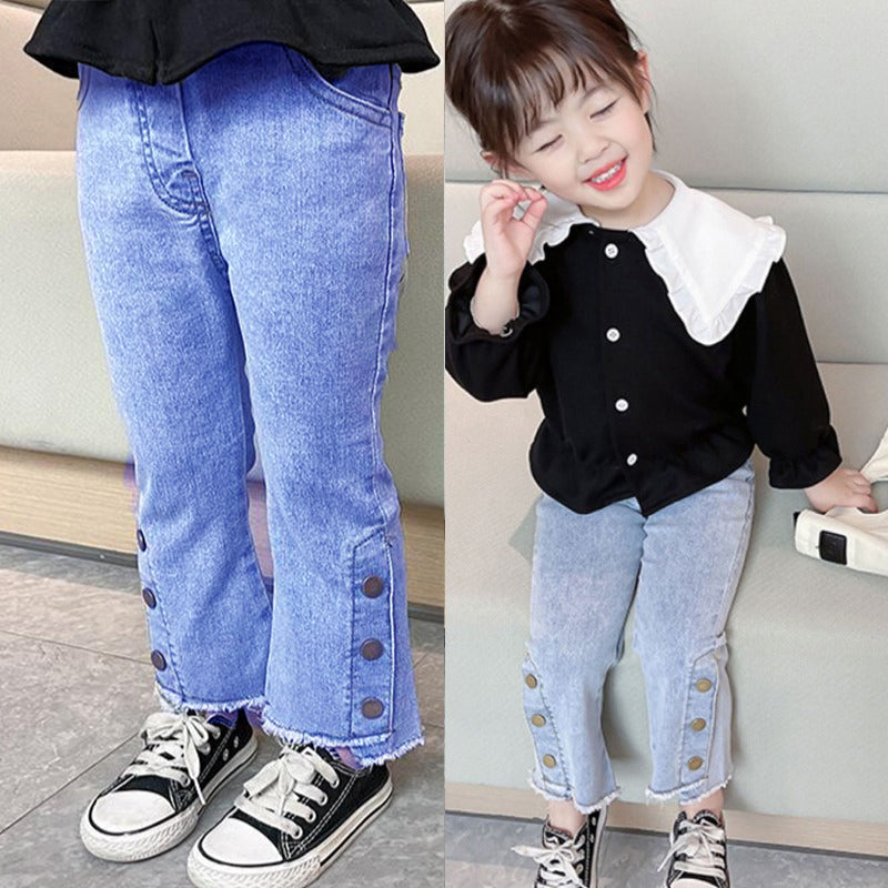 [507493] - Bawahan / Celana Fashion Anak Perempuan - Motif Bottom Button