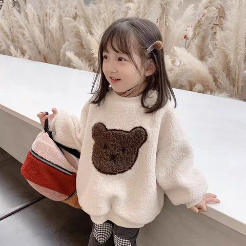 [507541] - Atasan Sweater Musim Dingin Anak - Motif Bear Head
