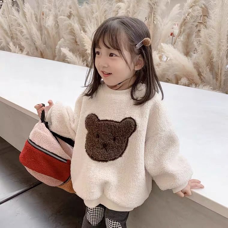[507541] - Atasan Sweater Musim Dingin Anak - Motif Bear Head