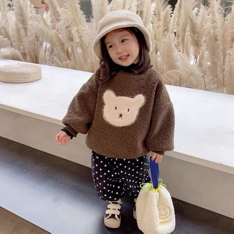 [507541] - Atasan Sweater Musim Dingin Anak - Motif Bear Head