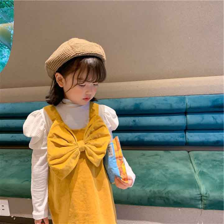 [507545] - Dress Outer Lengan Kutung (Tanpa Daleman) Anak Perempuan Cewek Trendy - Motif Big Ribbon