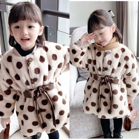 [507560] - Atasan Jaket Mantel Anak Perempuan - Motif Big Round
