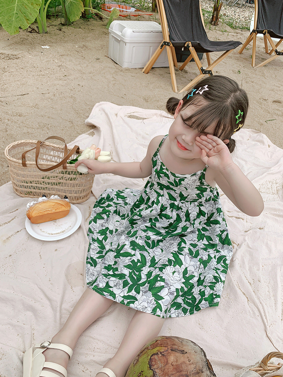[507569] - Dress Kutung Bunga Santai Anak Perempuan - Motif Nature Flowers