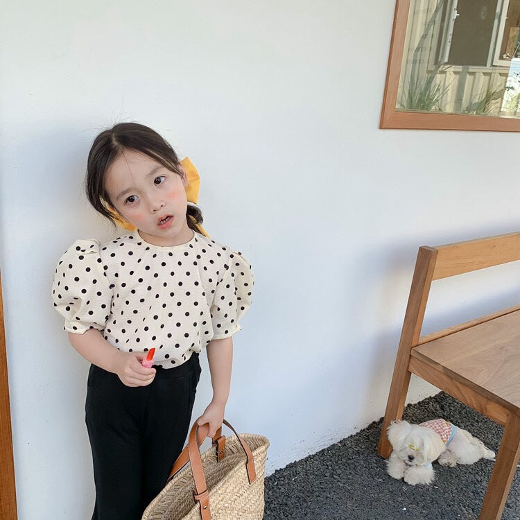 [507585] - Atasan Blouse Korean Style Anak - Half Spots