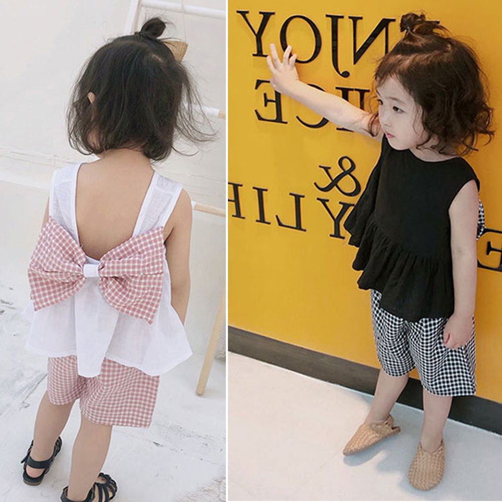 [507595] - Setelan Fashion Anak Perempuan - Motif Ribbon Striped