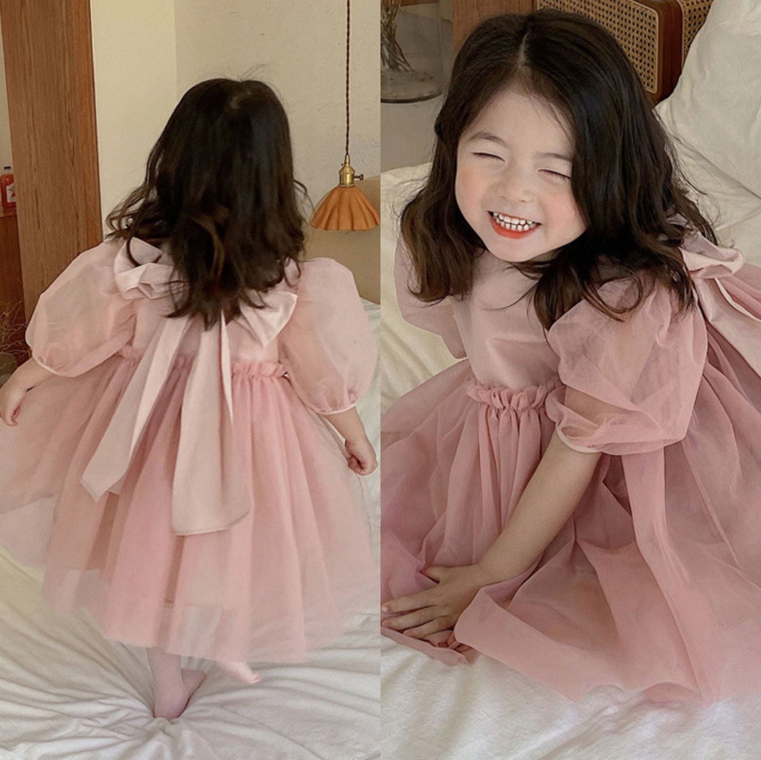 [507619] - Dress Anak Perempuan Fashion Import - Motif Transparent Ribbon