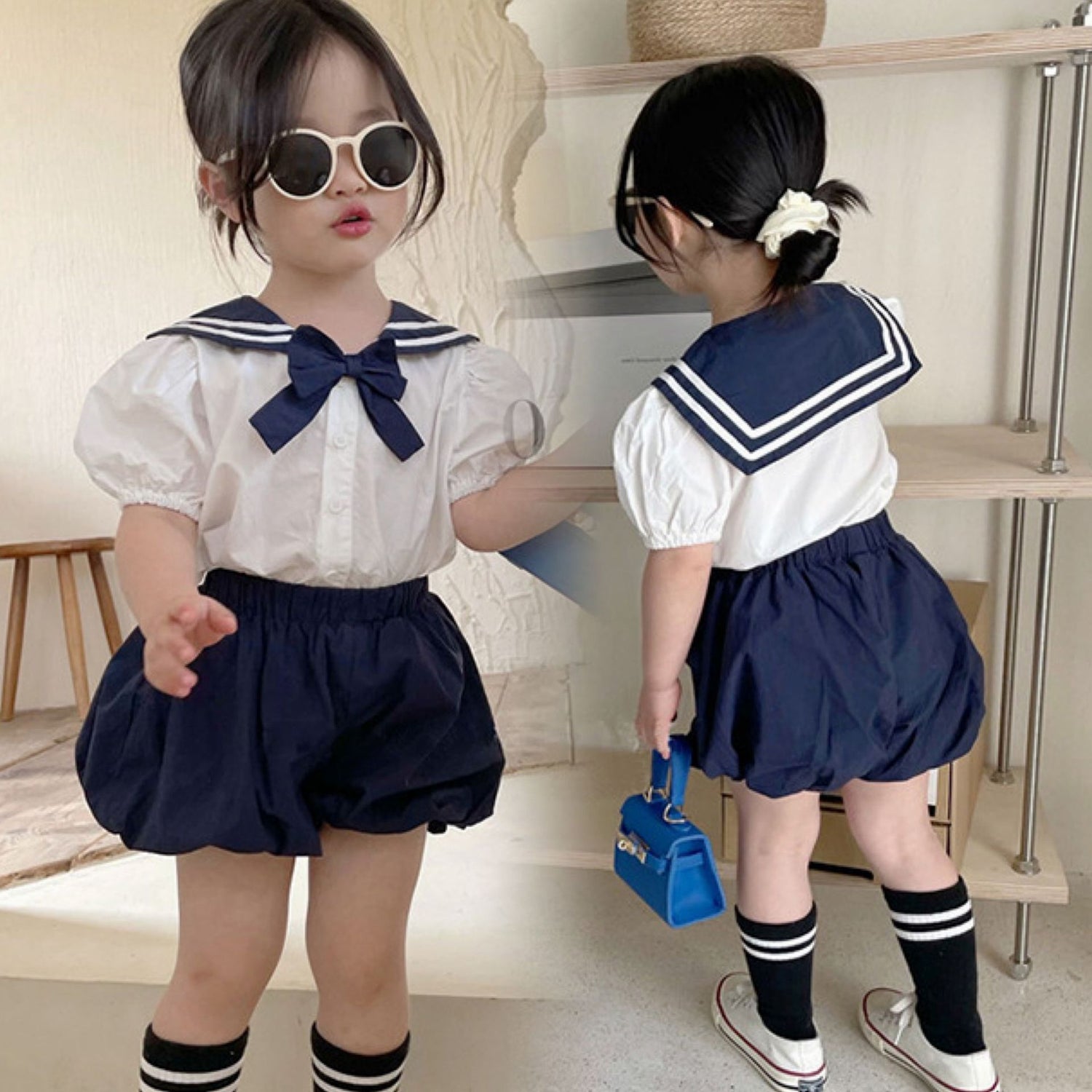 [507648] - Setelan Blouse School Gaya Jepang Anak Perempuan - Motif School Uniform