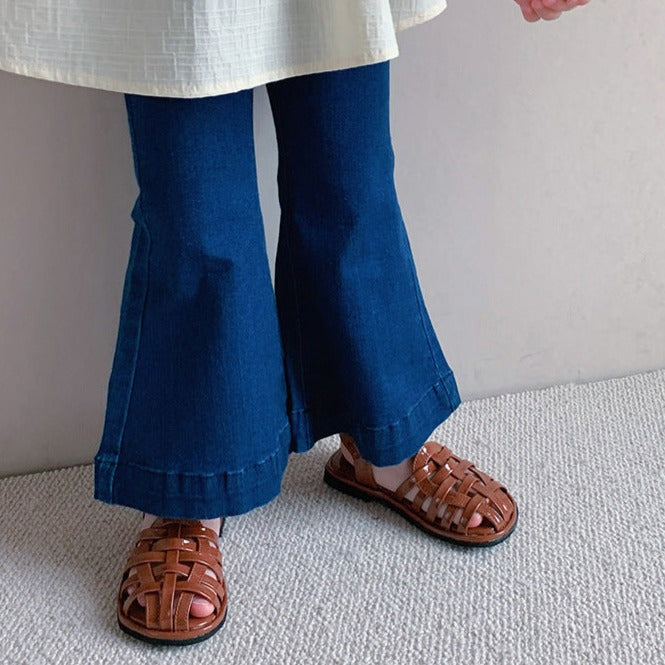 [507657] - Celana Panjang Jeans Cutbray Anak Perempuan - Motif Just Plain