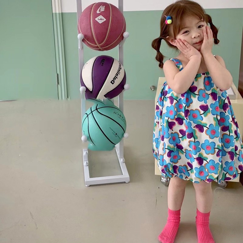 [507661] - Dress Balon Lengan Kutung Anak Perempuan - Motif Egg Flower