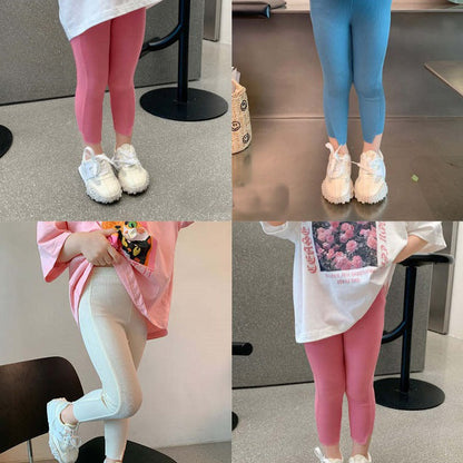 [507670] - Celana Panjang Legging Slim Fit Import Anak Perempuan - Motif Tight Plain