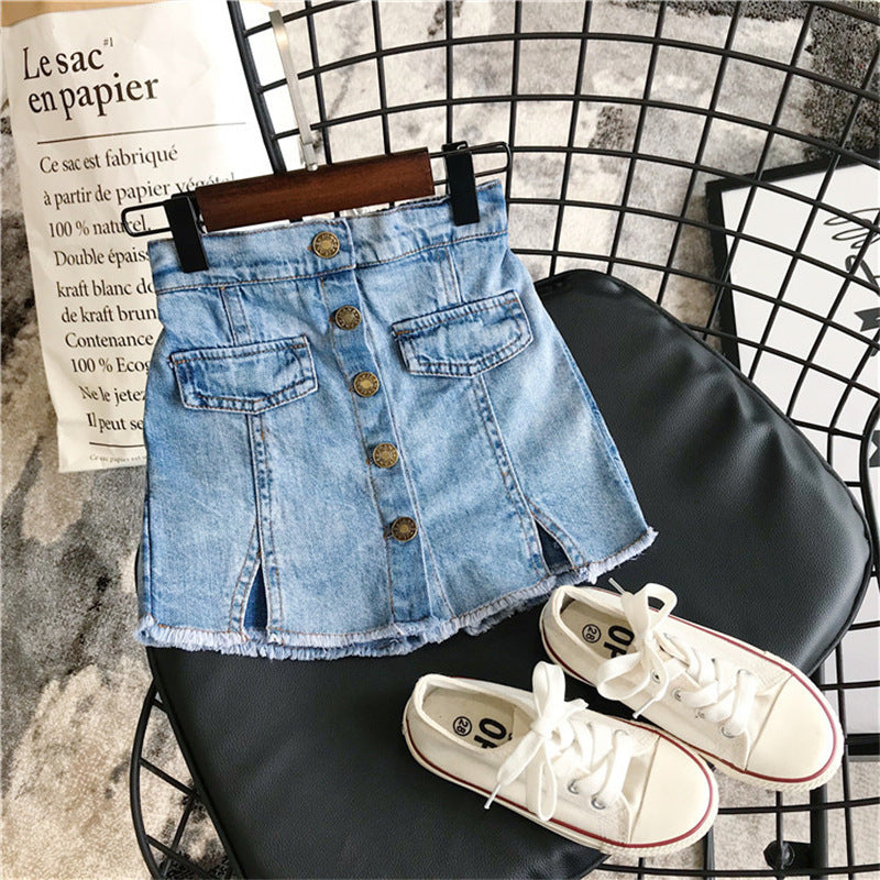 [508106] - Celana Rok Jeans Import Anak Kekinian - Motif Multilevel Studs