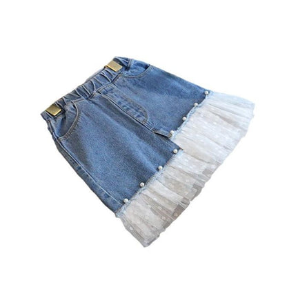 [508110] - Bawahan Rok Import Jeans Anak Kekinian - Motif Tutu Connection