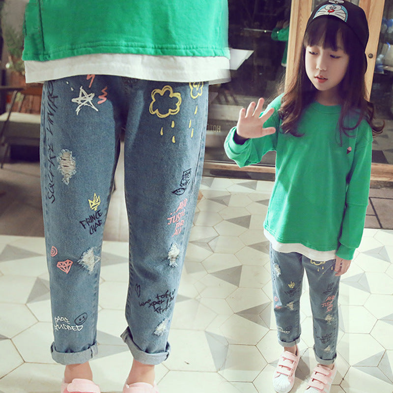 [508112] - Celana Jeans Anak Kekinian / Bawahan Anak - Motif Prince of Justice