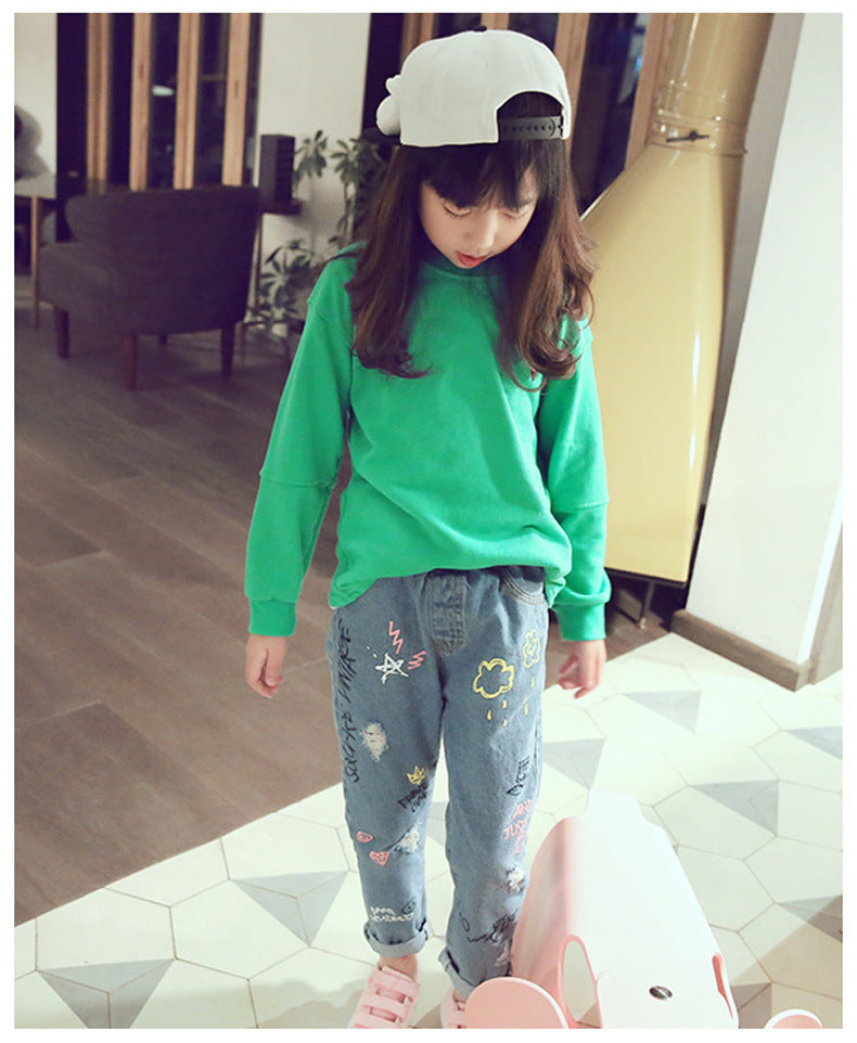 [508112] - Celana Jeans Anak Kekinian / Bawahan Anak - Motif Prince of Justice