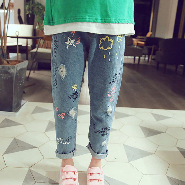 [508112] - Celana Jeans Anak Kekinian / Bawahan Anak - Motif Prince of Justice