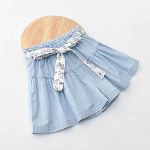 [508118] - Celana Rok Anak Kekinian - Motif Leafy Waist Strap