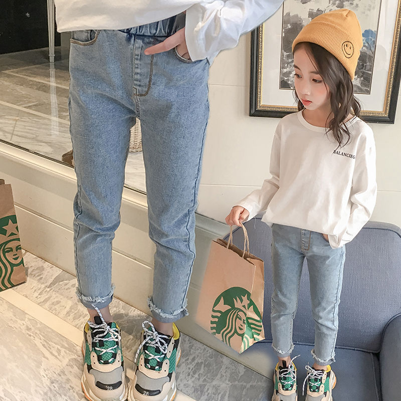 [508120] - Celana Jeans Anak Kekinian / Celana Anak - Motif Stringy Jeans