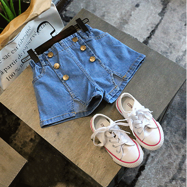 [508155] - Celana Rok Jeans Anak Kekinian - Motif Six Buttons