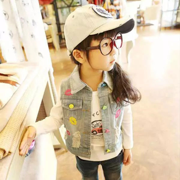 [508160] - Jaket Rompi Anak Perempuan Stylish - Motif Former Kiss