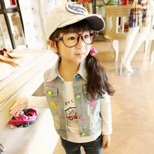 [508160] - Jaket Rompi Anak Perempuan Stylish - Motif Former Kiss