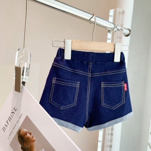 [508209] - Celana Pendek Jeans Hotpants Import Anak Perempuan - Motif Smooth