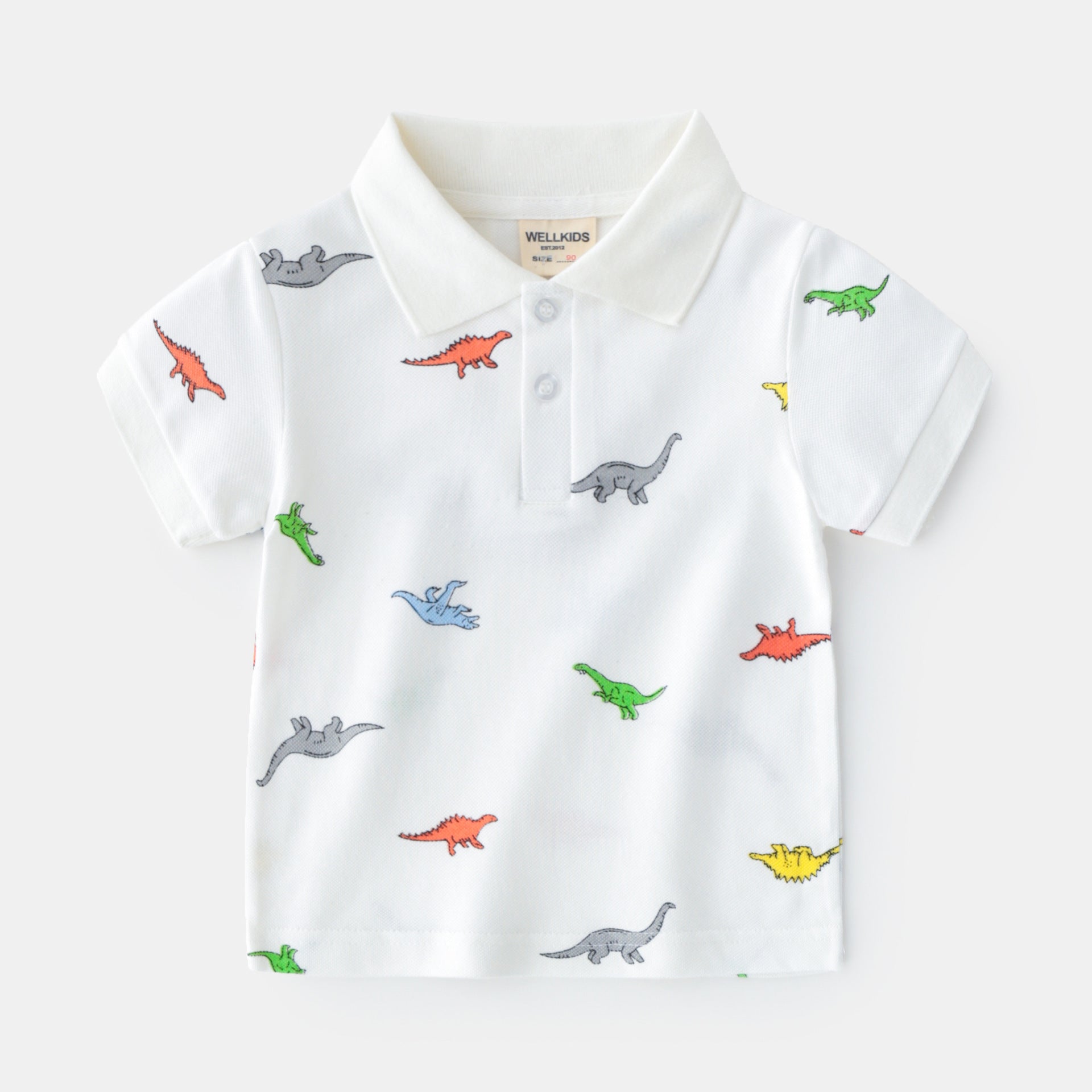 [513101] - Atasan Kaos Polo Fashion Anak - Motif Little Dinosaur