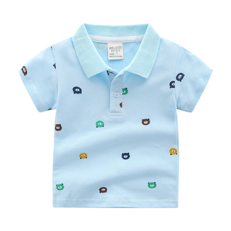 [513103] - Atasan Kaos Polo Fashion Anak - Motif Bear Head