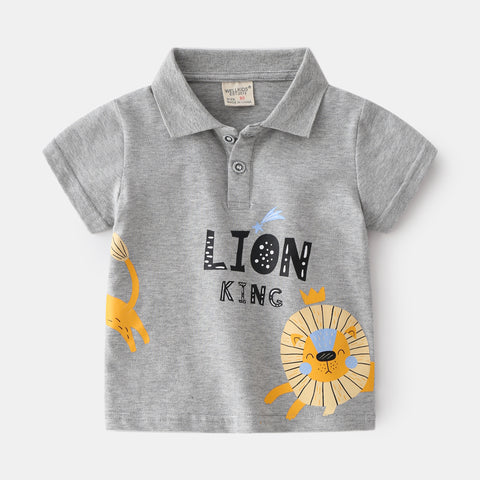[513107] - Atasan Kaos Polo Fashion Anak - Motif Lion