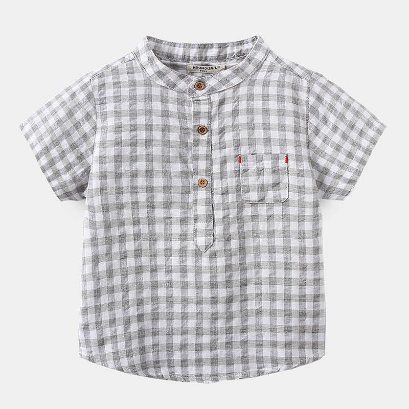[513109] - Atasan Kemeja Koko Fashion Anak Cowok - Motif Gingham