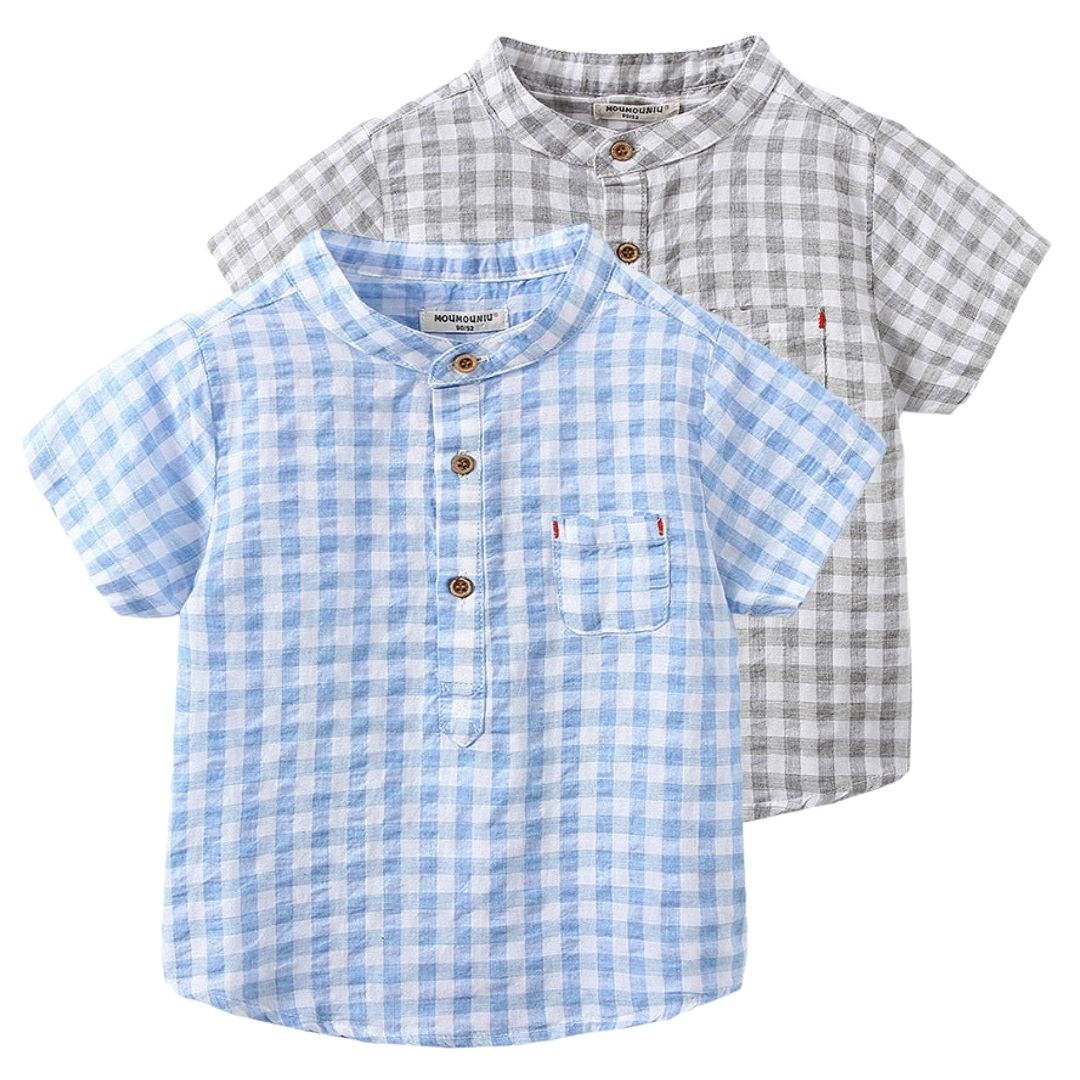 [513109] - Atasan Kemeja Koko Fashion Anak Cowok - Motif Gingham