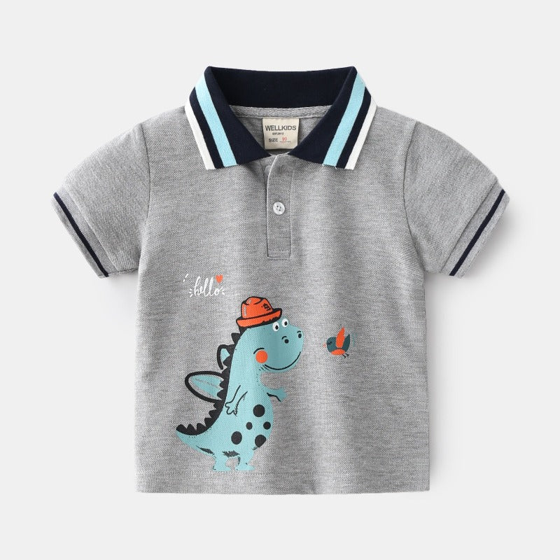 [513116] - Atasan Kaos Polo Fashion Anak Import - Motif Crocodile Wings