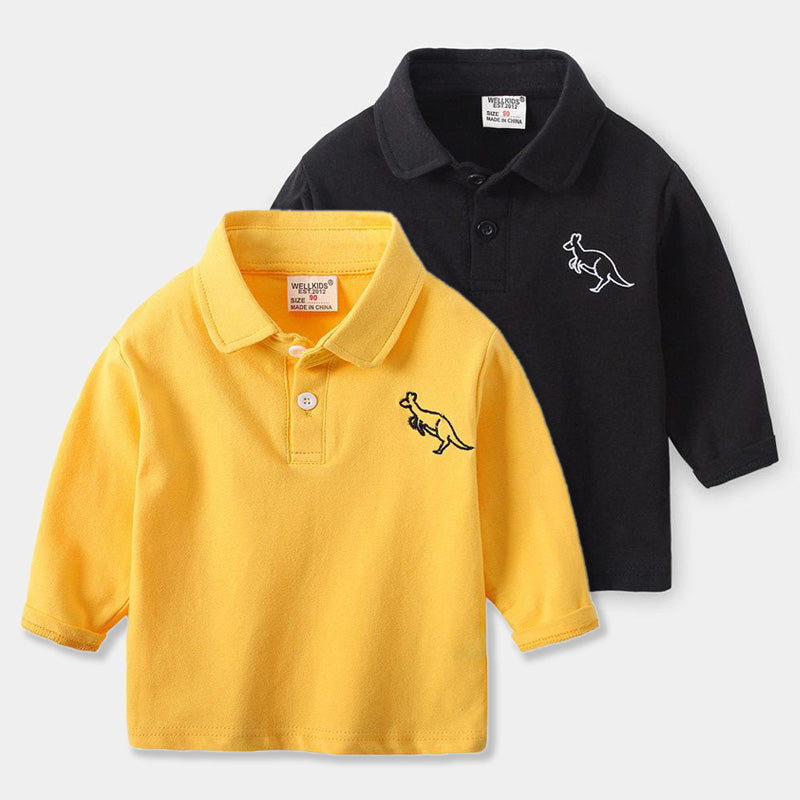 [513118] - Atasan Kaos Polo Fashion Anak - Motif Kangaroo Logo Bordir