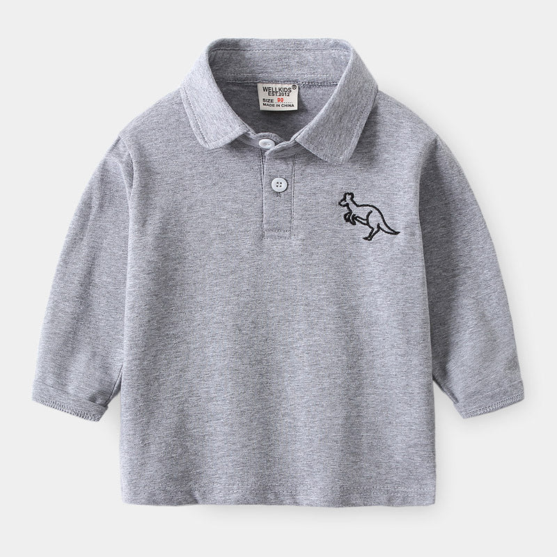 [513118] - Atasan Kaos Polo Fashion Anak - Motif Kangaroo Logo Bordir