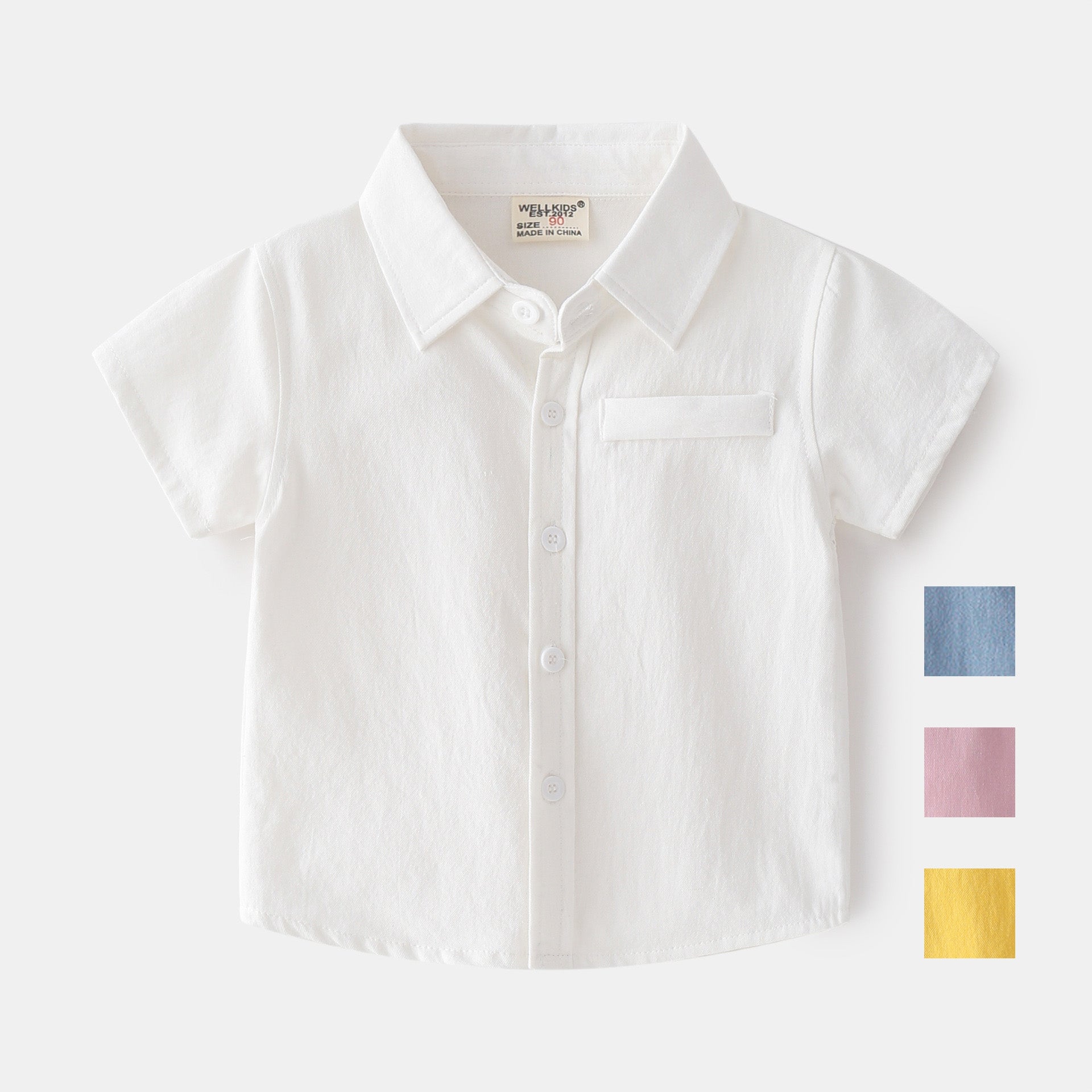 [513119] - Atasan Kemeja Fashion Anak Import - Motif Plain Color