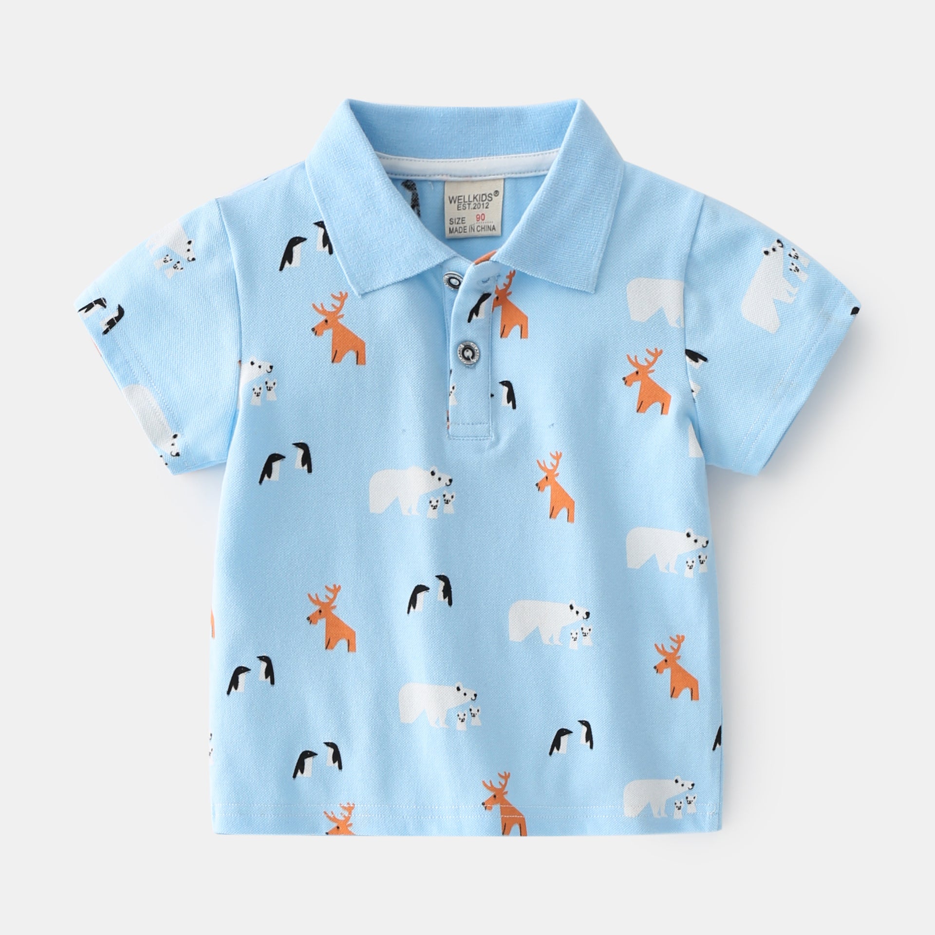 [513123] - Atasan Kaos Polo Fashion Anak - Motif Deer Bear