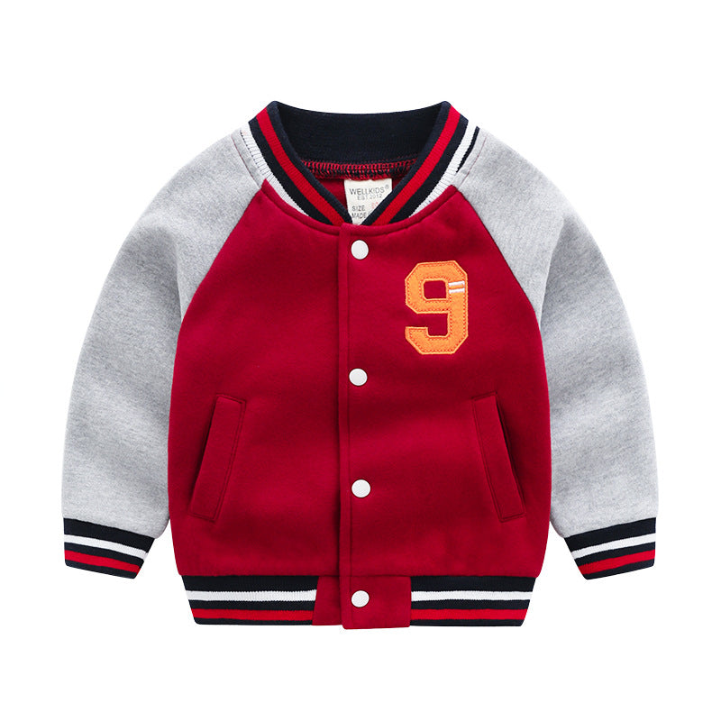[513125] - Atasan Jaket Fashion Anak Import - Motif Nine Logo Bordir