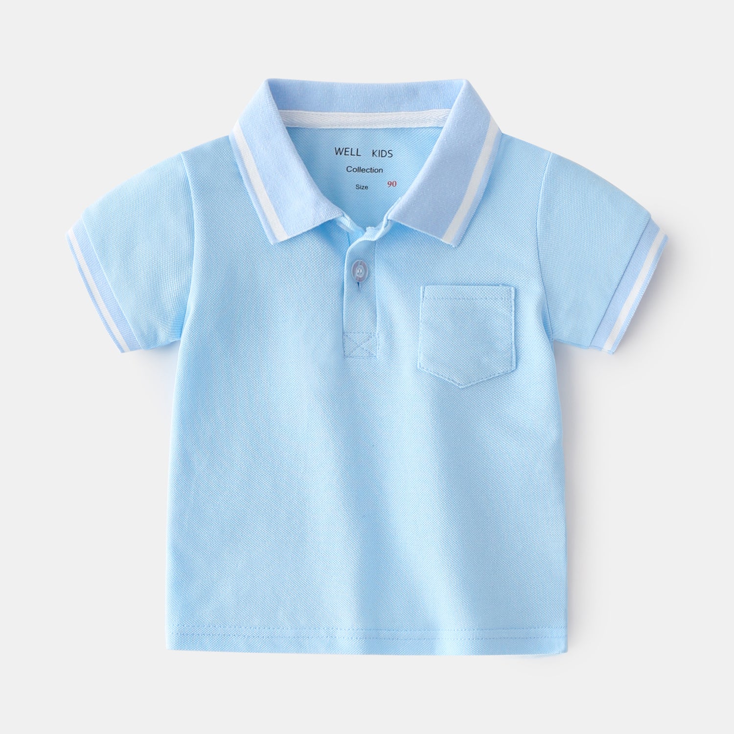 [513126] - Atasan Kaos Polo Fashion Anak Import - Motif Plain Color