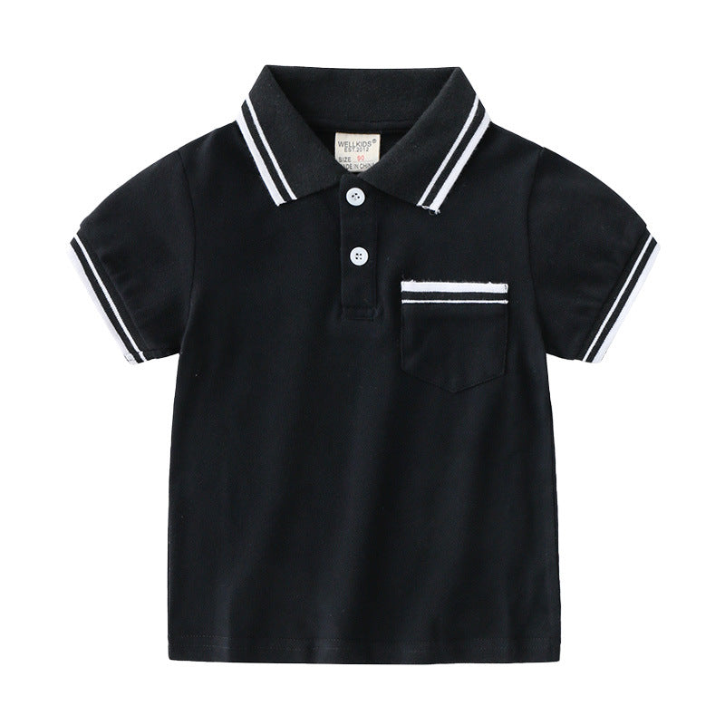 [513132] - Atasan Kaos Polo Fashion Anak Laki-Laki - Motif Simple Color