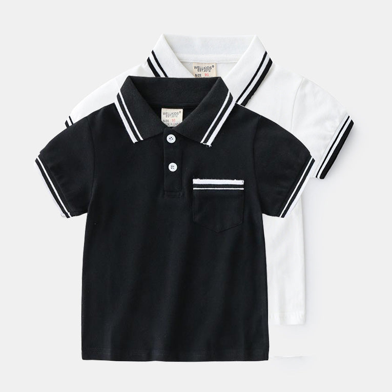 [513132] - Atasan Kaos Polo Fashion Anak Laki-Laki - Motif Simple Color