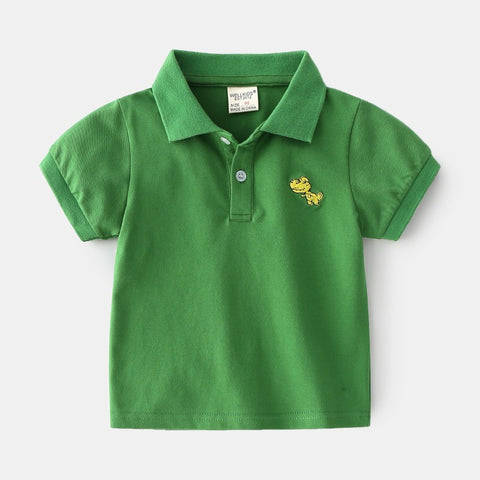 [513136] - Atasan Kaos Polo Fashion Anak - Motif Dino Logo Bordir