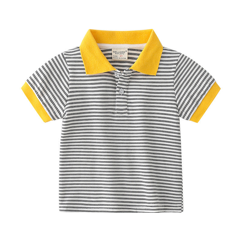 [513141] - Atasan Kaos Polo Fashion Anak - Motif Horizontal Line