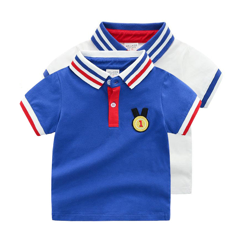 [513155] - Atasan Kaos Polo Fashion Anak - Motif Stripe Collar