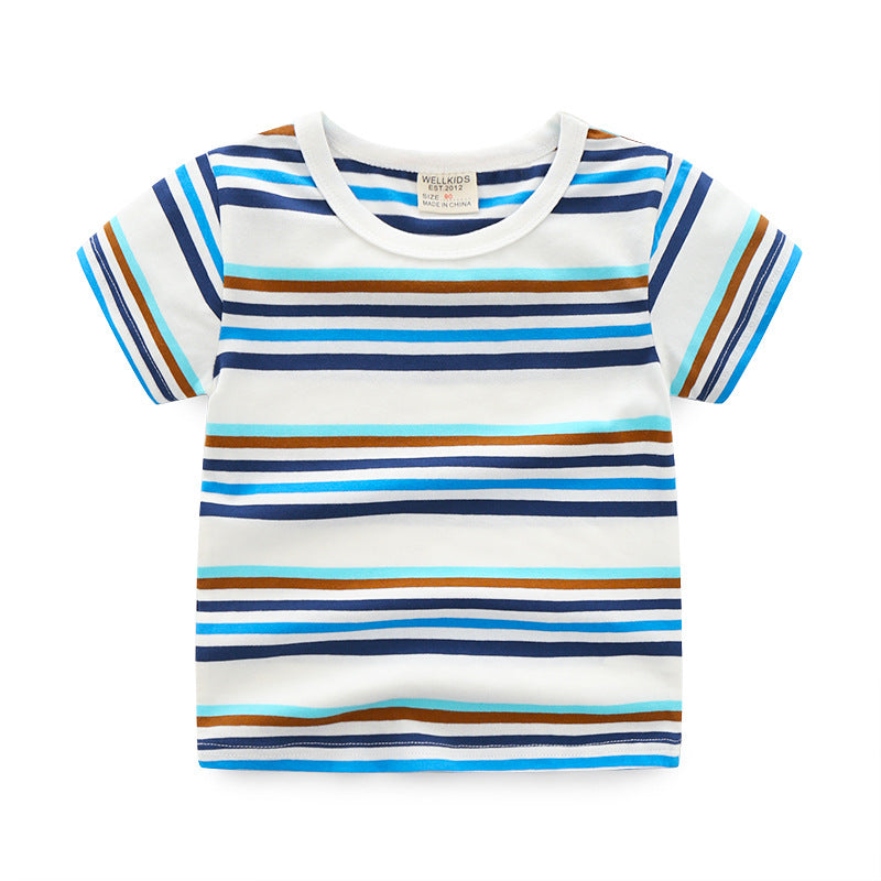 [513171] - Atasan Kaos Fashion Anak Import - Motif Color Line