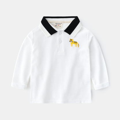 [513189] - Atasan Kaos Polo Anak Cowok Import - Motif Wild Animal