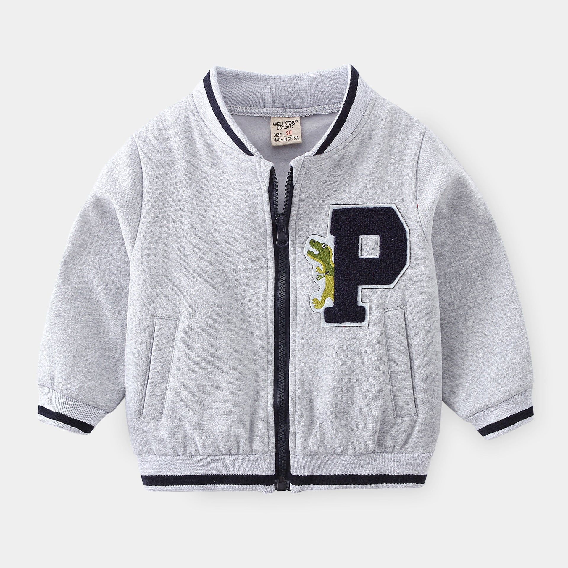 [513197] - Atasan Anak Jaket Trendy - Motif Dino Alphabet
