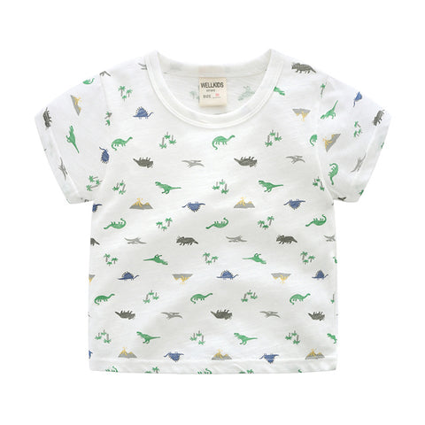 [513204] - Atasan Kaos Santai Anak - Motif Wild Dino