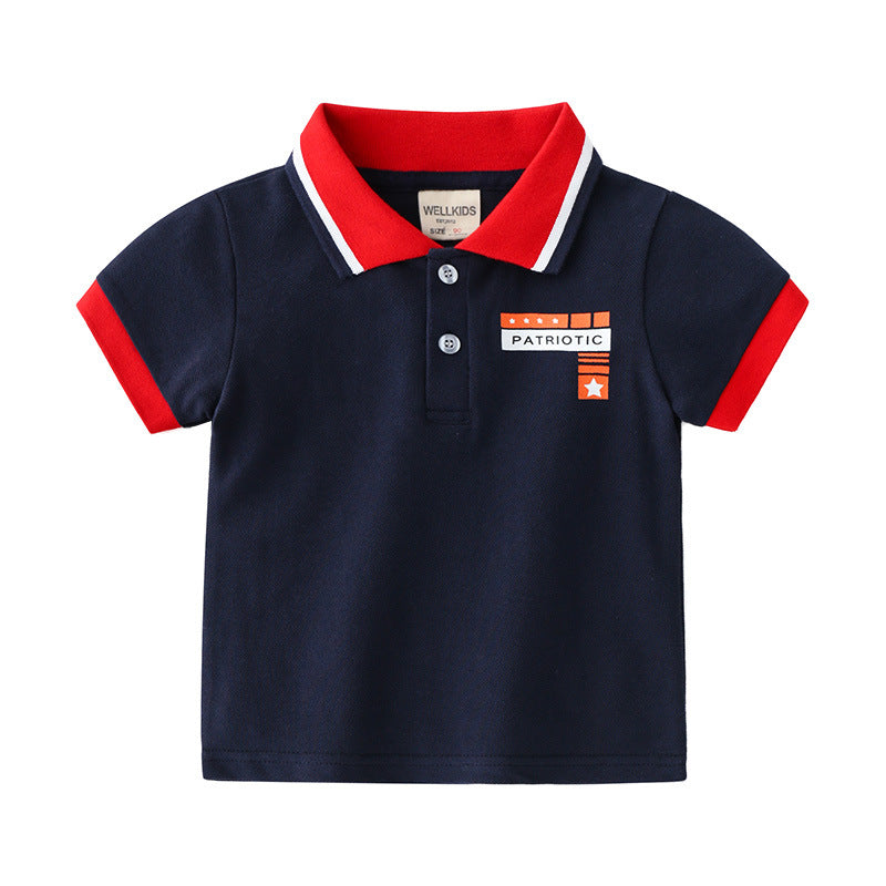 [513215] - Atasan Anak Cowok Kaos Polo Import - Motif Symbol Patriotic